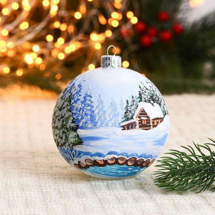 Ёлочный шар d-10 см Ёлочный шар d-10 см "Хрустальная тишина"