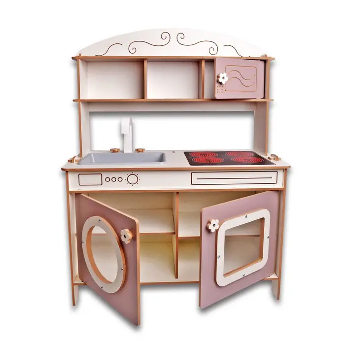 Кухня игровая детская «Аделина», цвет бело-пудровый