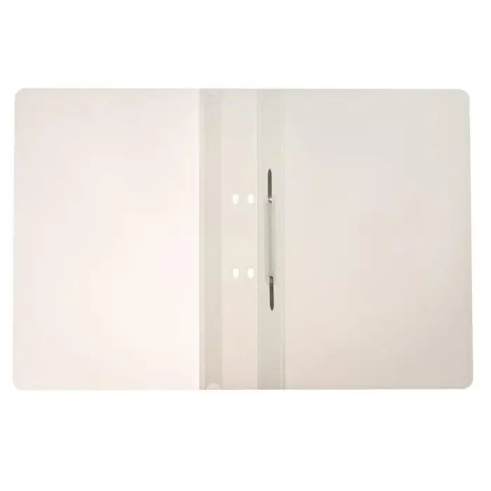 Папка-скоросшиватель с перфорацией Calligrata, А4, 180 мкм, белая с прозрачным верхом