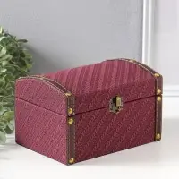 Шкатулка дерево "Диагональ" слива набор 2 шт 19х13,5х12 23х17х14 см