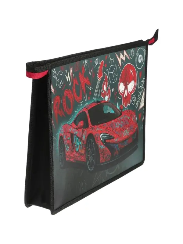 Папка для тетрадей А4 &laquo;Красное авто&raquo;, молния сверху