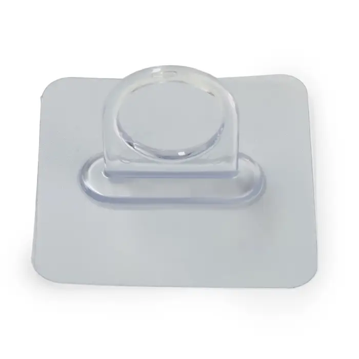 Держатель с клейкой поверхностью ТУНДРА, d=25 мм, 68×68 мм, прозрачный