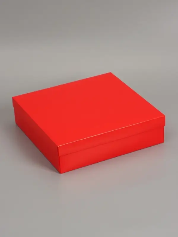 Коробка складная, крышка-дно, красная, 30 х 30 х 8 см