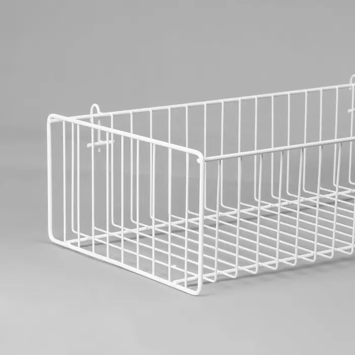 Корзина на сетку, большая, 61&times;30.5&times;16 см, цвет белый