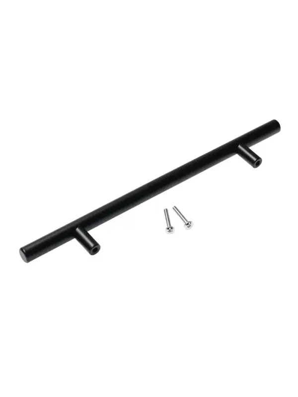 Ручка рейлинг ТУНДРА, облегчённая, d=12 мм, м/о 160/250 мм, внеш. ножка, цвет черный