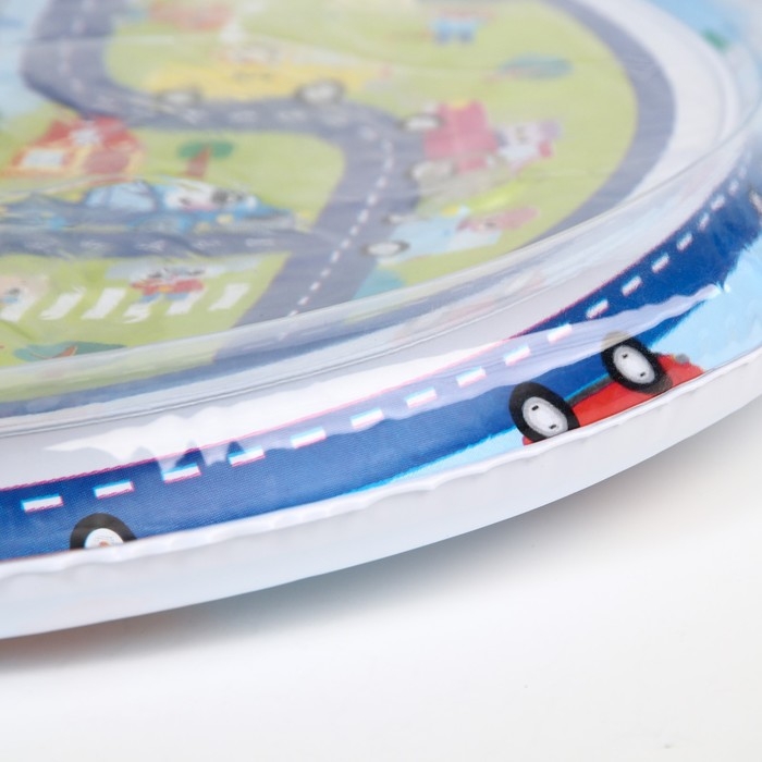 Акваковрик надувной развивающий водный коврик «Транспорт», 65x65 см, Крошка Я Акваковрик надувной развивающий водный коврик «Транспорт», 65x65 см, Крошка Я