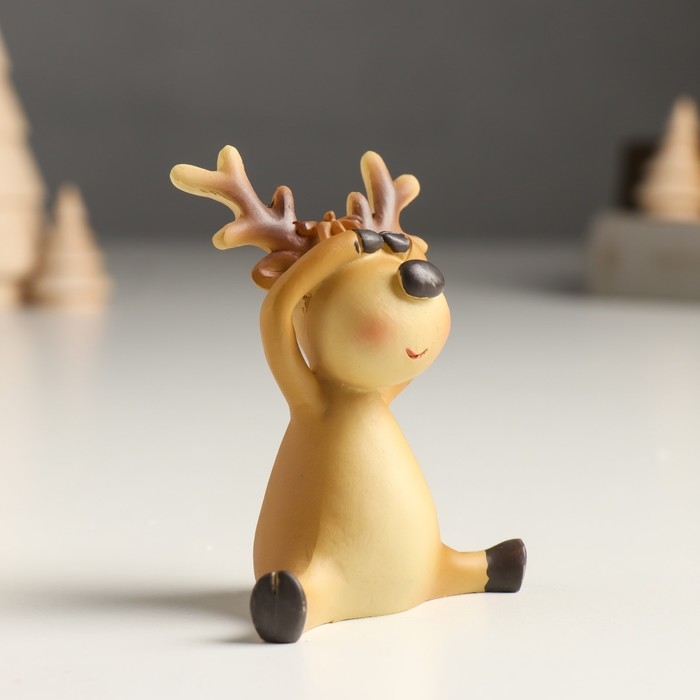 Сувенир полистоун  Сувенир полистоун "Лосик - не вижу, не слышу, не скажу" МИКС 7х3,5х7,5 см