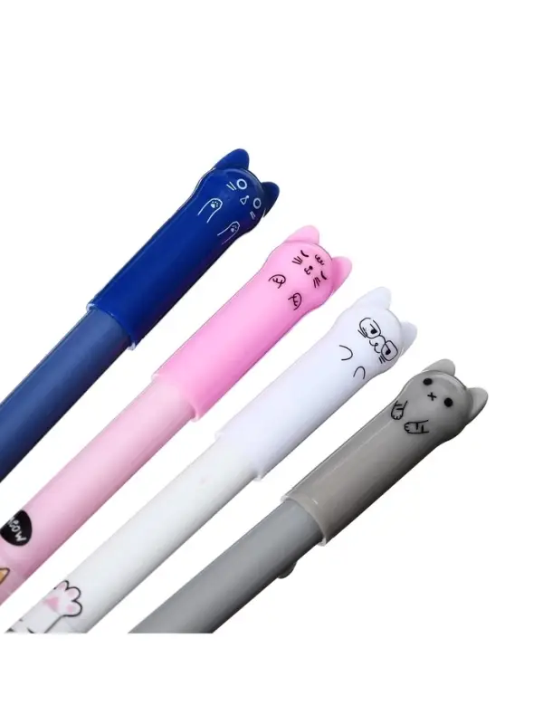 Стираемая ручка Calligrata, &laquo;Кот&raquo;, гелевая, синий стержень, узел 0.38 мм, МИКС