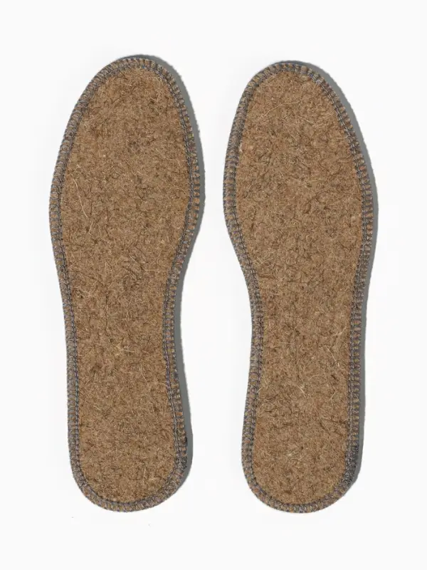 Стельки для обуви, утеплённые, двухслойные, фольгированные, окантовка, р-р RU 35 (р-р Пр-ля 37), 23.5 см, пара, серые