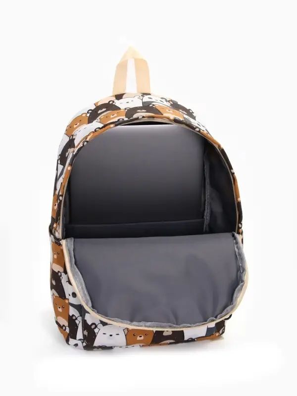 Рюкзак школьный &laquo;Медведи&raquo;, с пеналом, 29&times;12&times;41 см, разноцветный