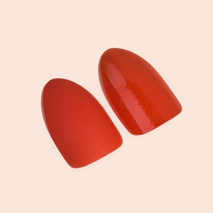 Накладные ногти, 24 шт, с клеевыми пластинами, форма миндаль, цвет коралловый Накладные ногти, 24 шт, с клеевыми пластинами, форма миндаль, цвет коралловый