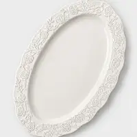 Блюдо сервировочное Garden rose, 30.5&times;19.5&times;2 см, керамика, белое