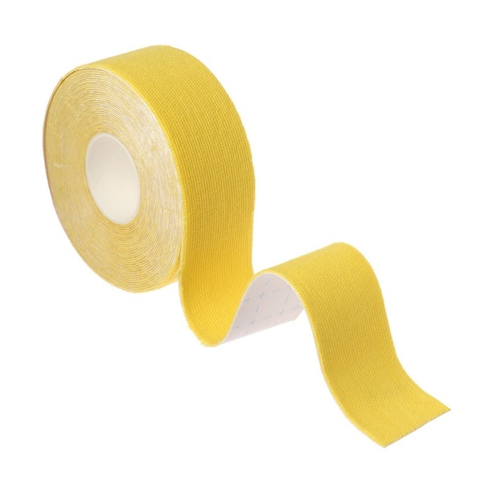 Кинезио - тейп, 2,5 см × 5 м, цвет жёлтый Кинезио - тейп, 2,5 см × 5 м, цвет жёлтый