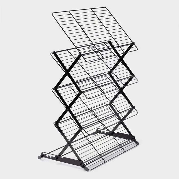 Решётка для глазирования и остывания кондитерских изделий, 4 яруса, 43,5×25,5×8 см, цвет чёрный Решётка для глазирования и остывания кондитерских изделий, 4 яруса, 43,5×25,5×8 см, цвет чёрный