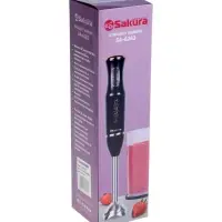 Блендер Sakura SA-6263MBK, погружной, 600 Вт, 2 скорости, стакан 0.6 л, чёрный