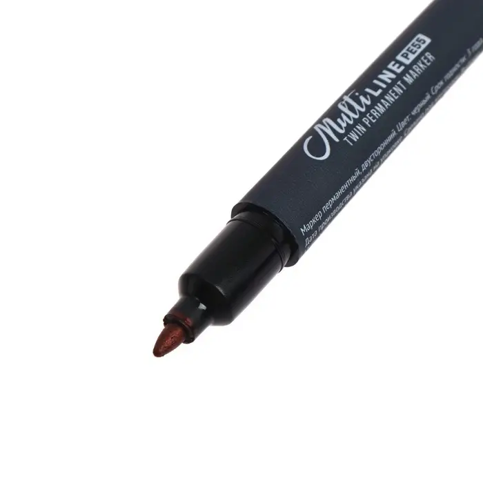 Маркер перманентный Berlingo, чёрный, двухсторонний, узел 1.0 мм/0.5 мм