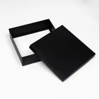 Коробка подарочная складная, упаковка, крышка-дно, чёрная, 30&times;30&times;8 см