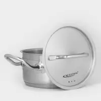 Кастрюля Катунь &laquo;Общепит&raquo;, 1 л, d=14 см, с крышкой, капсульное дно, индукция, нержавеющая сталь, хромированная