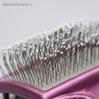 Щётка - пуходёрка мягкая, основание 68&times;48 м, с каплями, увеличенное кол-во зубцов, бордовая