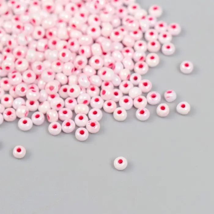 Бисер стекло 8/0  Бисер стекло 8/0 "Цветная серединка. Красная фасоль" 10 гр