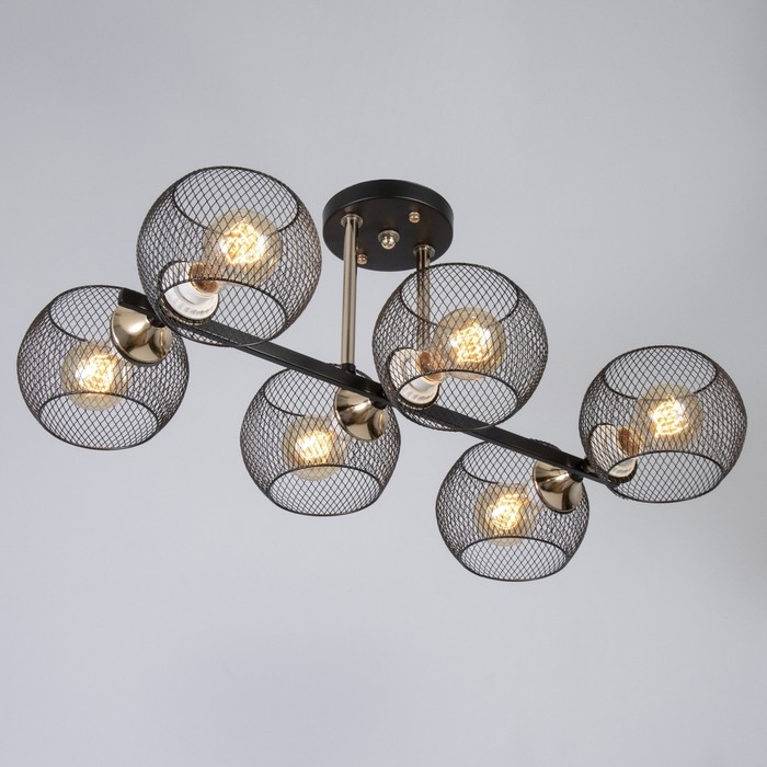 Люстра Люстра "Эстэт" 6хЕ27 40Вт черный 58х36х23,5см BayerLux