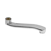 Излив для смесителя ZEIN, 3/4", изогнутый, нерж. сталь, 20 см, аэратор пластик