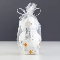 Новогодняя свеча декоративная &laquo;Снеговичок&raquo;, 6&times;5.5&times;11 см, белый