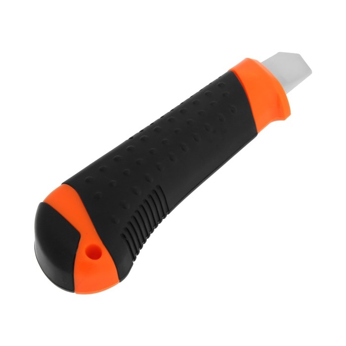 Нож универсальный ЛОМ, 2К корпус, металлическая направляющая, 18 мм Нож универсальный ЛОМ, 2К корпус, металлическая направляющая, 18 мм