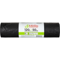 Мешки для мусора 120 л, 70х110см 50 шт/рул 25 мкм (ПВД)(чер.)