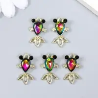 Декор для творчества металл, стразы "Рыбка голография" золото 2,1х1,2х0,2 см Декор для творчества металл, стразы "Рыбка голография" золото 2,1х1,2х0,2 см