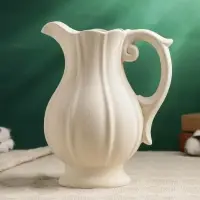 Ваза для цветов &laquo;Кувшинчик&raquo;, 22&times;17 см, керамика, бежевая