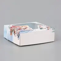 Коробка подарочная для 4 конфет &laquo;Уютного праздника&raquo;, 10.5&times;10.5&times;3.5 см