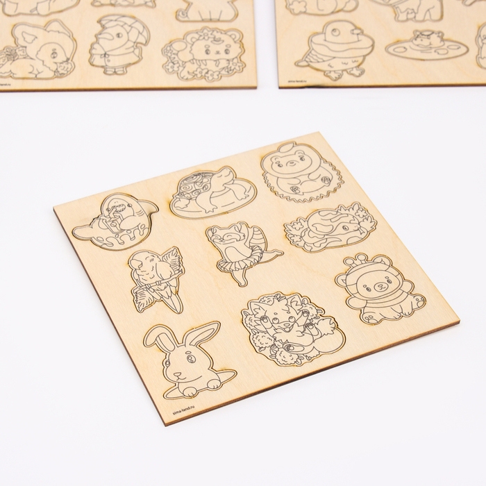 Заготовки для творчества «Зверята», 27 шт Заготовки для творчества «Зверята», 27 шт