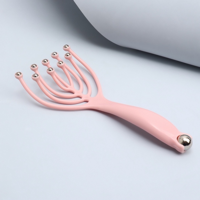 Массажёр универсальный, 10 магнитных шаров, 20 × 10 × 3 см, цвет розовый Массажёр универсальный, 10 магнитных шаров, 20 × 10 × 3 см, цвет розовый