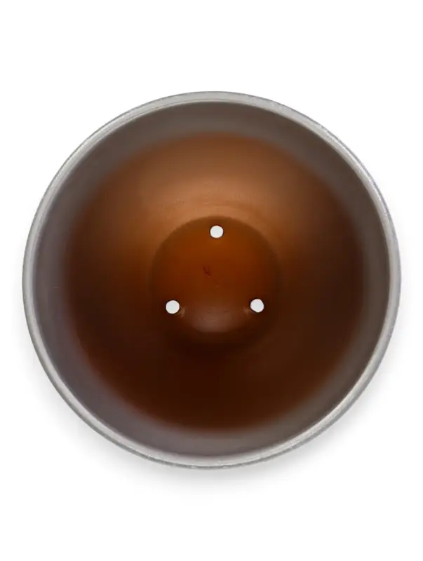 Горшок цветочный с поддоном 5,4 л, d22/h19 см серый керамика, "Перл" (М)