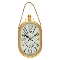 Часы настенные интерьерные &laquo;Кортили&raquo;, дискретный ход, на подвесе, 35&times;64 см, золотистые, от батарейки 1&times;АА