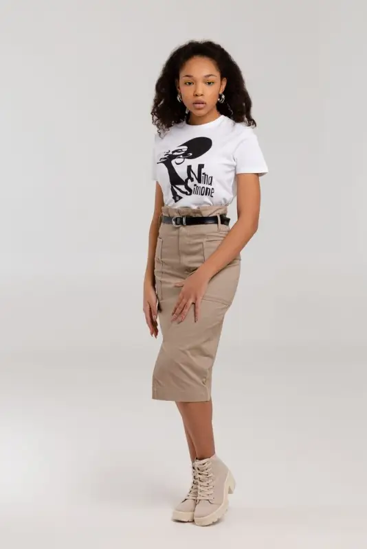 Футболка женская «Меламед. Nina Simone», белая, размер L Футболка женская «Меламед. Nina Simone», белая, размер L