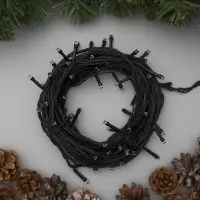 Гирлянда &laquo;Нить&raquo; 20 м, IP20, тёмная нить, 200 LED, свечение белое, 8 режимов, 220 В