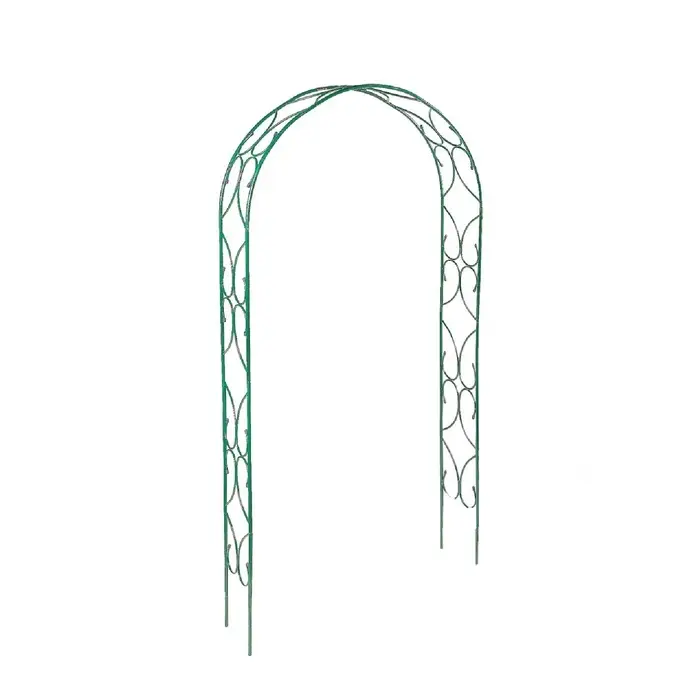 Арка садовая, 240&times;120&times;30 см, для вьющихся растений, металлическая, зелёная, &laquo;Узор-2&raquo;