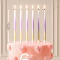Свечи для торта Make a wish, 6 шт., 13&times;0.5 см