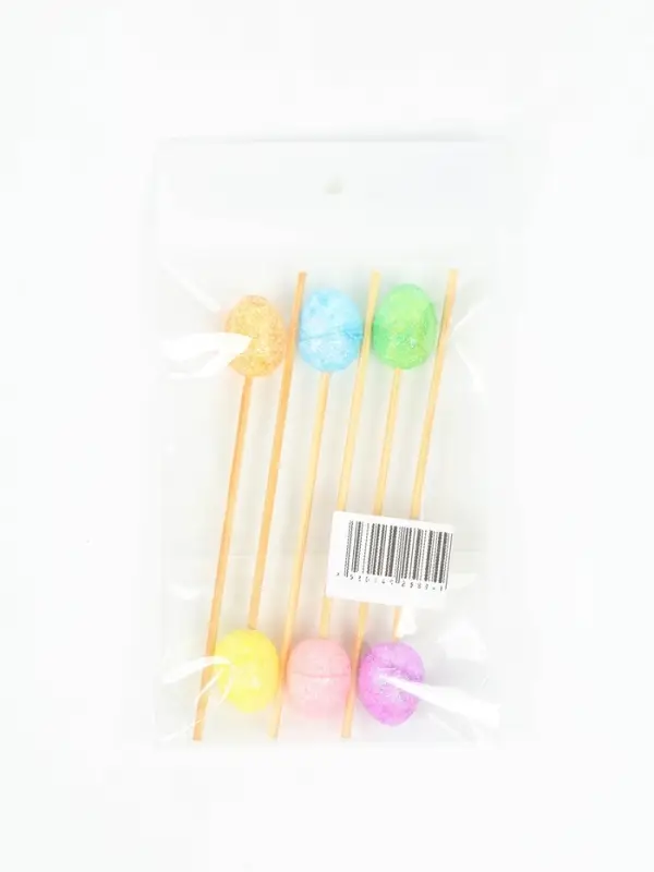 Шпажки "Пасха" блестки, набор 6 шт