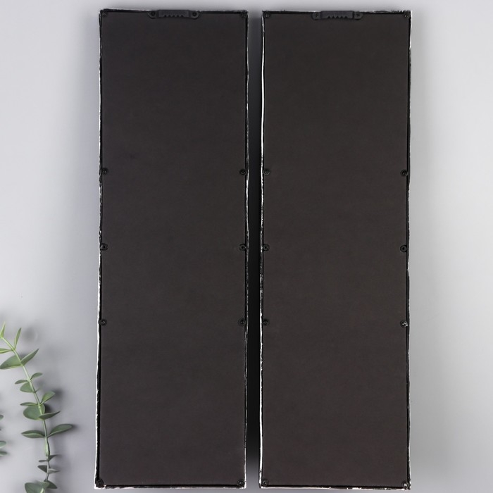 Подсвечник пластик, стекло на 1 свечу Подсвечник пластик, стекло на 1 свечу "Зеркальные узоры" набор 2 шт d-4 см сереб. 8х13х40 см 90688