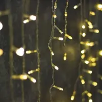 Гирлянда &laquo;Бахрома-арка&raquo; 1&times;1 м, IP20, прозрачная нить, 126 LED, свечение тёплое белое, 8 режимов, 220 В