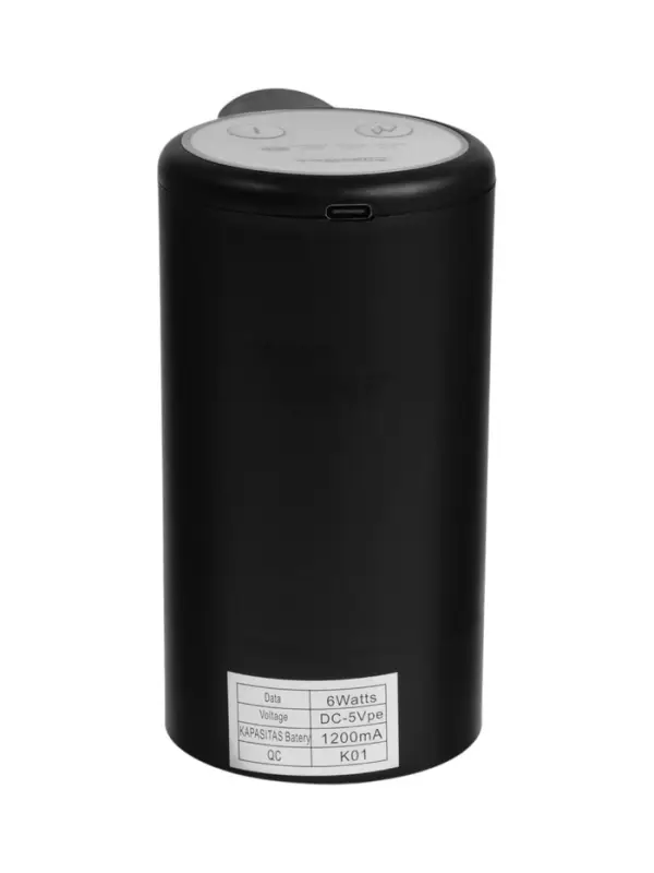Помпа для воды Aqua Work А2, электрическая, 6 В, 1200 мАч, Type-C, чёрная