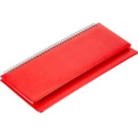 Планинг недатированный 305 х 130 мм Velvet красный 128 стр. 3-364/10