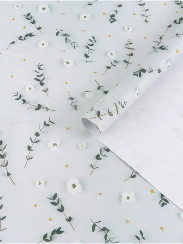 Бумага упаковочная крафт &laquo;Цветы&raquo;, 70&times;100 см