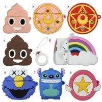 Чехол для AirPods 1/2 Silicone мультяшки With Ring