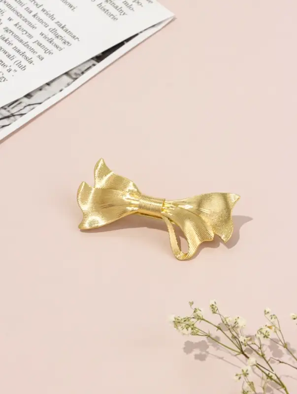 Заколка-автомат для волос "Мирелла" 8,5 см, золото