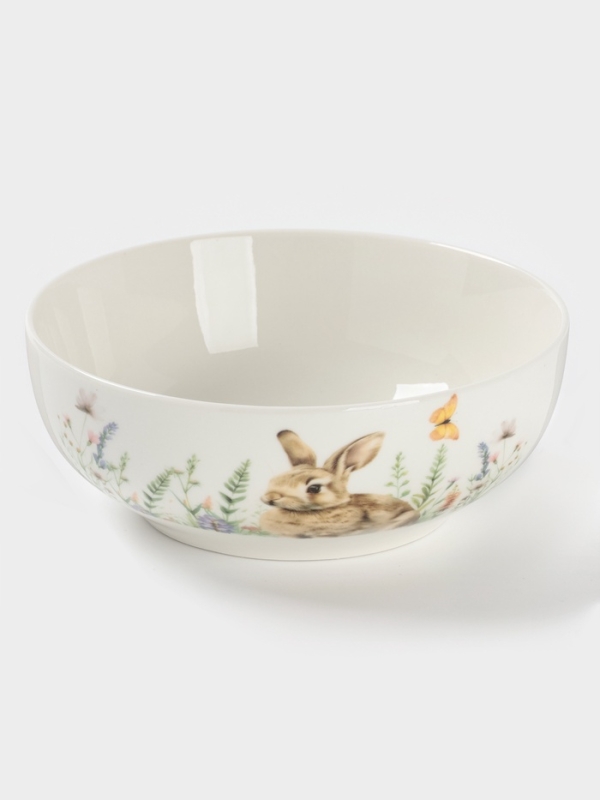 Салатник Доляна «Зайка», фарфор,15.5×6 см, белый Салатник Доляна «Зайка», фарфор,15.5×6 см, белый