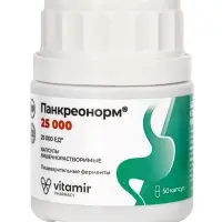 Панкреонорм &laquo;Витамир&raquo; поддержка пищеварения и работы поджелудочной железы, 25 000, 50 капсул
